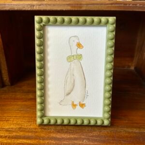 Original Painting "Duck with Green Bow"