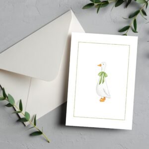 A6 Greeting Card - The Green Bow
